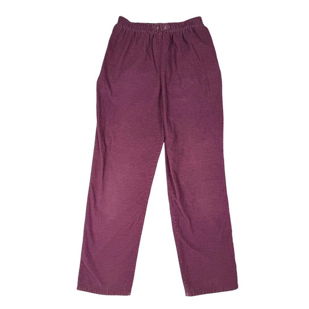 Levis Corduroy Pants 1980's Womens Medium Purple Vintage Elastic Waist Straight